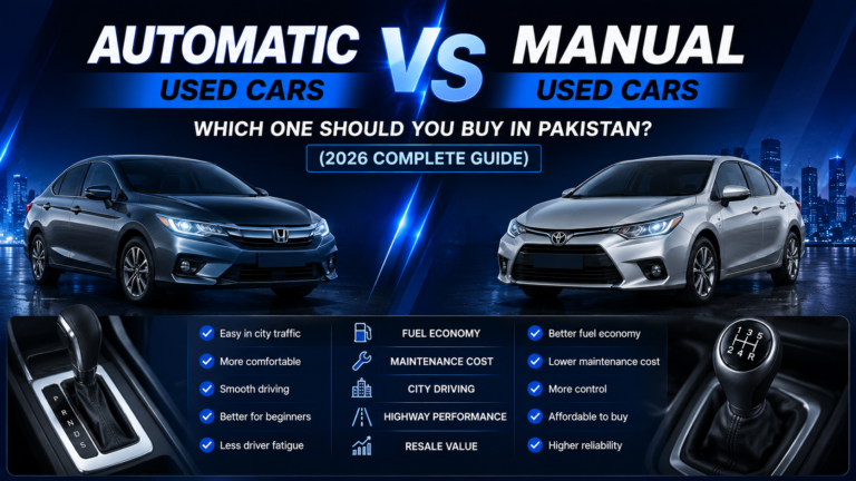 Automatic vs Manual Used Cars – Which One Should You Buy in Pakistan (2026 Complete Guide)