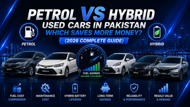Petrol vs Hybrid Used Cars in Pakistan – Which Saves More Money (2026 Complete Guide)